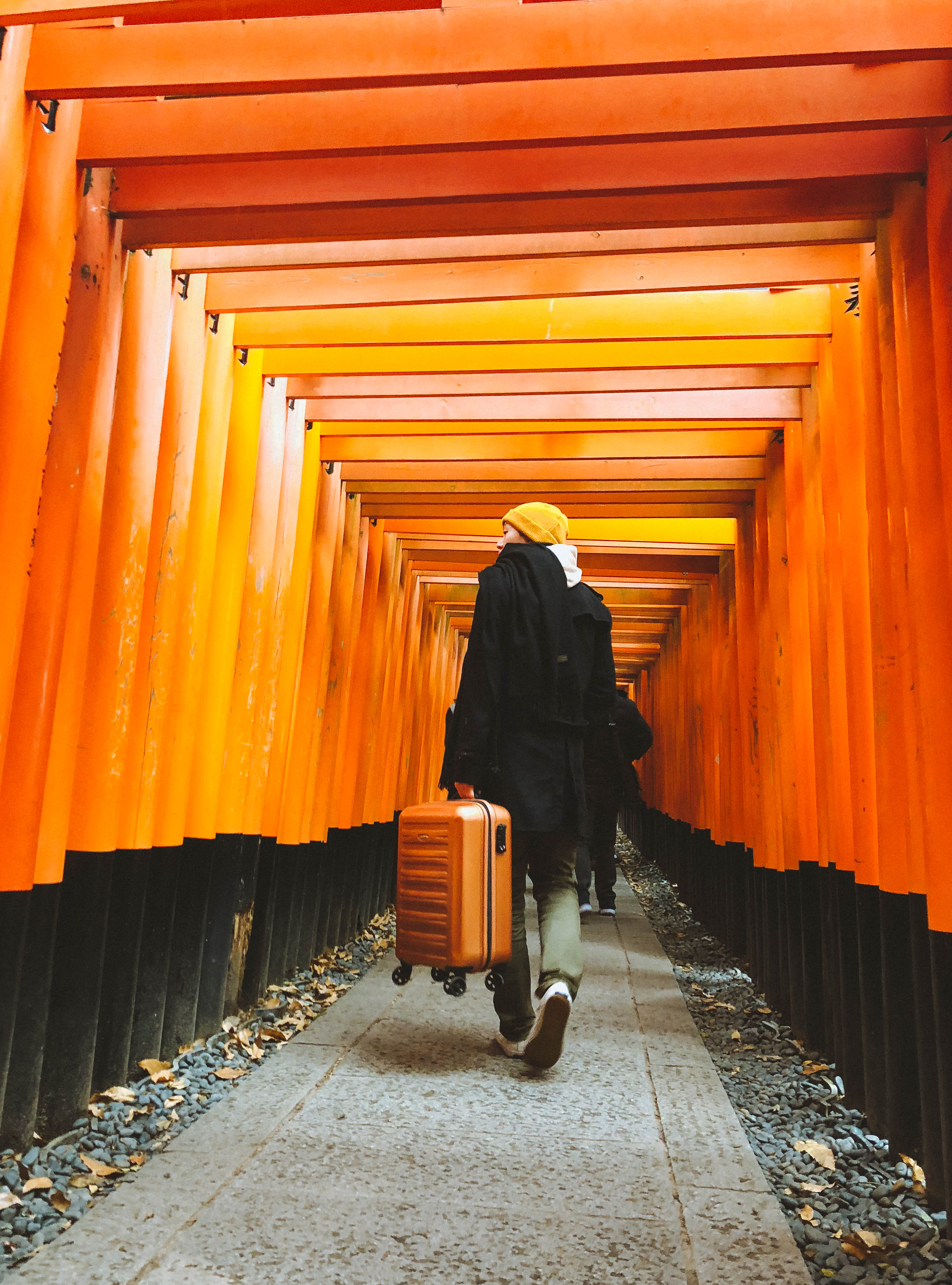 woman with eminent super light suitcase