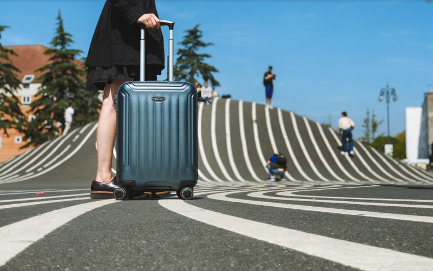 woman with eminent suitcase